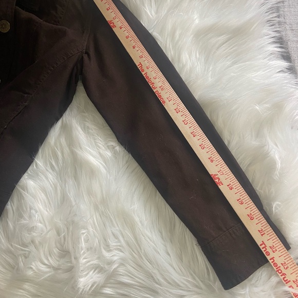 Chico’s Platinum Sz 0 Embellished Dark Brown Jean Jacket - Picture 14 of 15